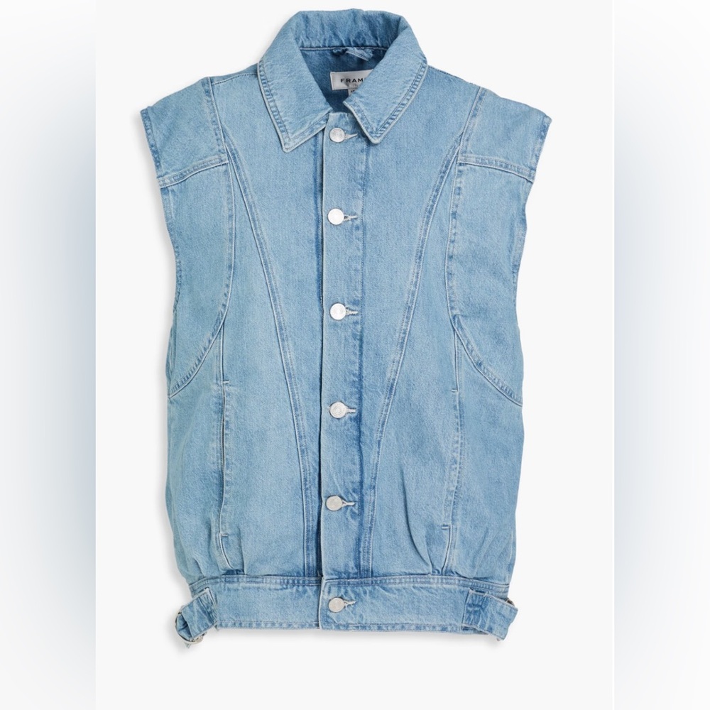 FRAME Angular denim vest Size XS (0761)